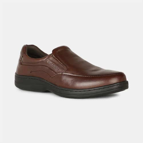 Hush Puppies Brown Slip On Formal Shoes For Men